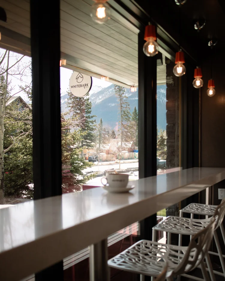 Interior of Whitebark Cafe in Banff
